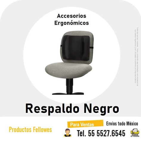 RESPALDO NEGRO ERGONOMIA Y ACCESORIOS ERGONOMICOS FELLOWES