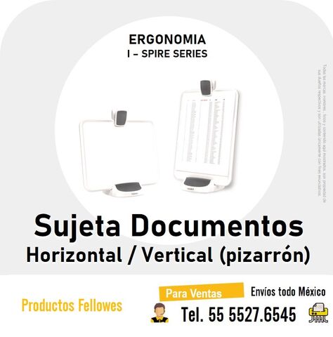 SUJETA DOCUMENTOS Y PIZZARON ERGONOMIA Y ACCESORIOS ERGONOMICOS FELLOWES