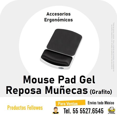 MOUSE PAD GEL CON DESCANSA MUÑECAS ERGONOMIA Y ACCESORIOS ERGONOMICOS FELLOWES