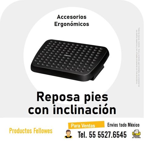 REPOSA PIES CON INCLINACION ERGONOMIA Y ACCESORIOS ERGONOMICOS FELLOWES